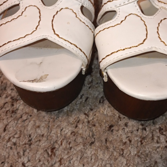 Wood heel platform sandals - Picture 2 of 4